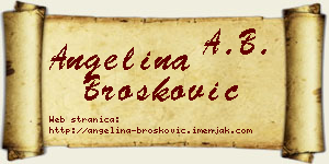 Angelina Brošković vizit kartica